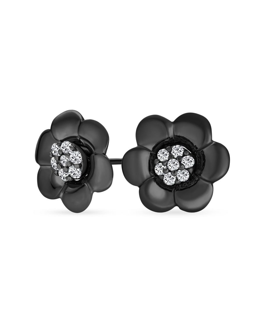Серьги-гвоздики Simple Danity с двумя съемными накладками, центральным камнем из фианитов и лепестком цветка, в виде розы, с черным покрытием из стерлингового серебра Bling Jewelry, Black
Серьги-гвоздики Simple Danity с двумя съемными накладками, центральным камнем из фианитов и лепестком цветка, в виде розы, с черным покрытием из стерлингового серебра Bling Jewelry, Black