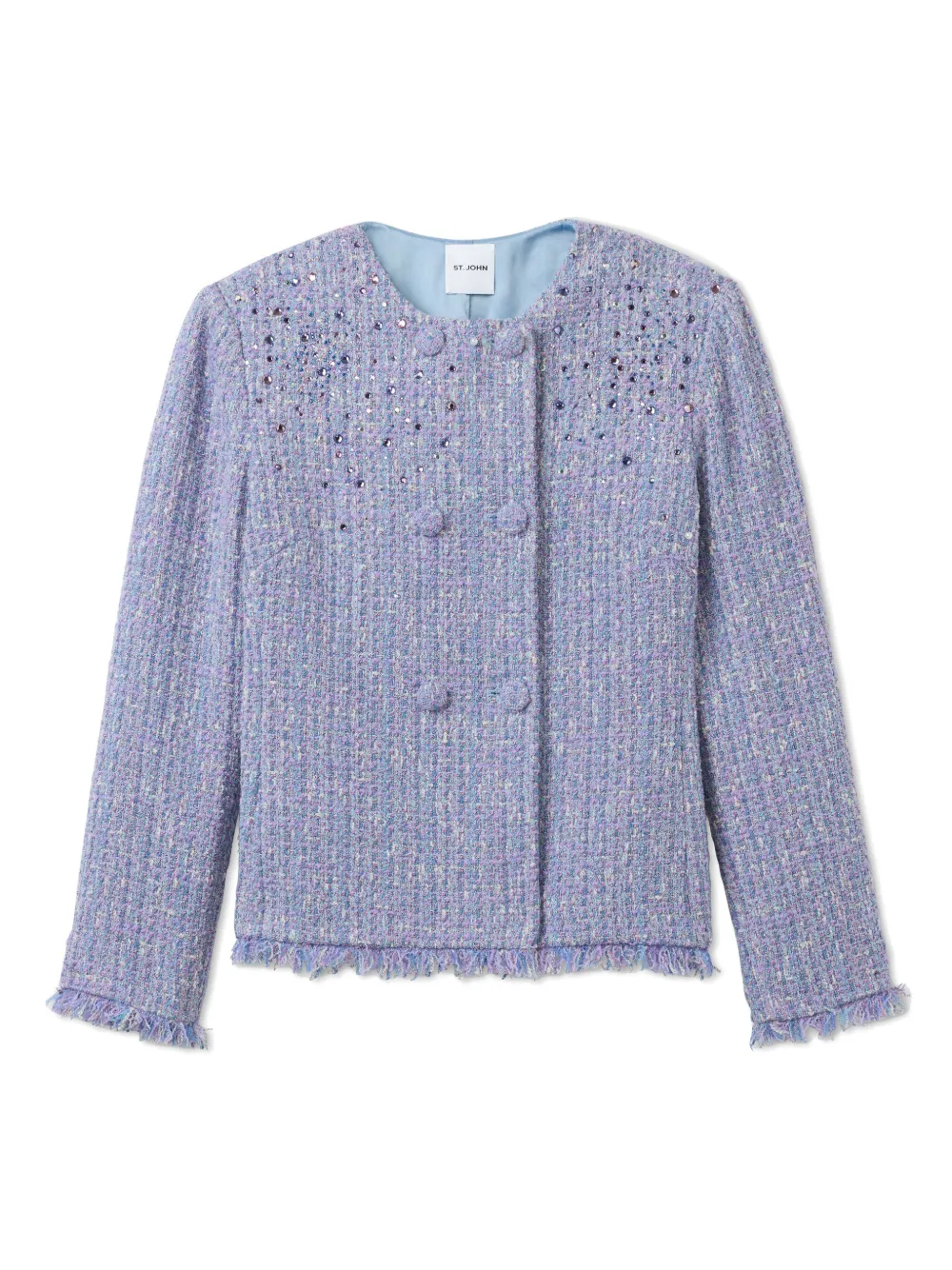 Твидовый жакет с пайетками St. John, синий
Твидовый жакет с пайетками St. John, синий