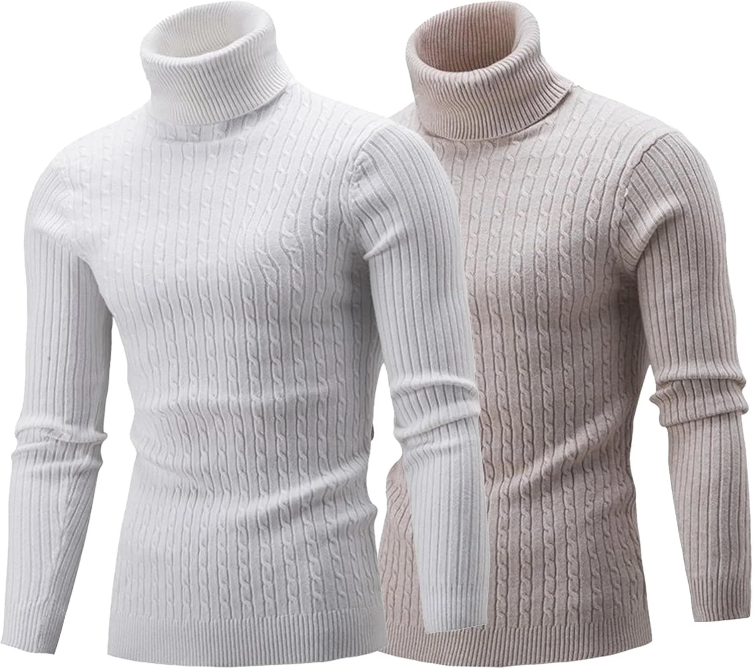 2 упаковки мужских водолазок с длинным рукавом, вязаный свитер Slim Fit Maiyifu-GJ
2 упаковки мужских водолазок с длинным рукавом, вязаный свитер Slim Fit Maiyifu-GJ
