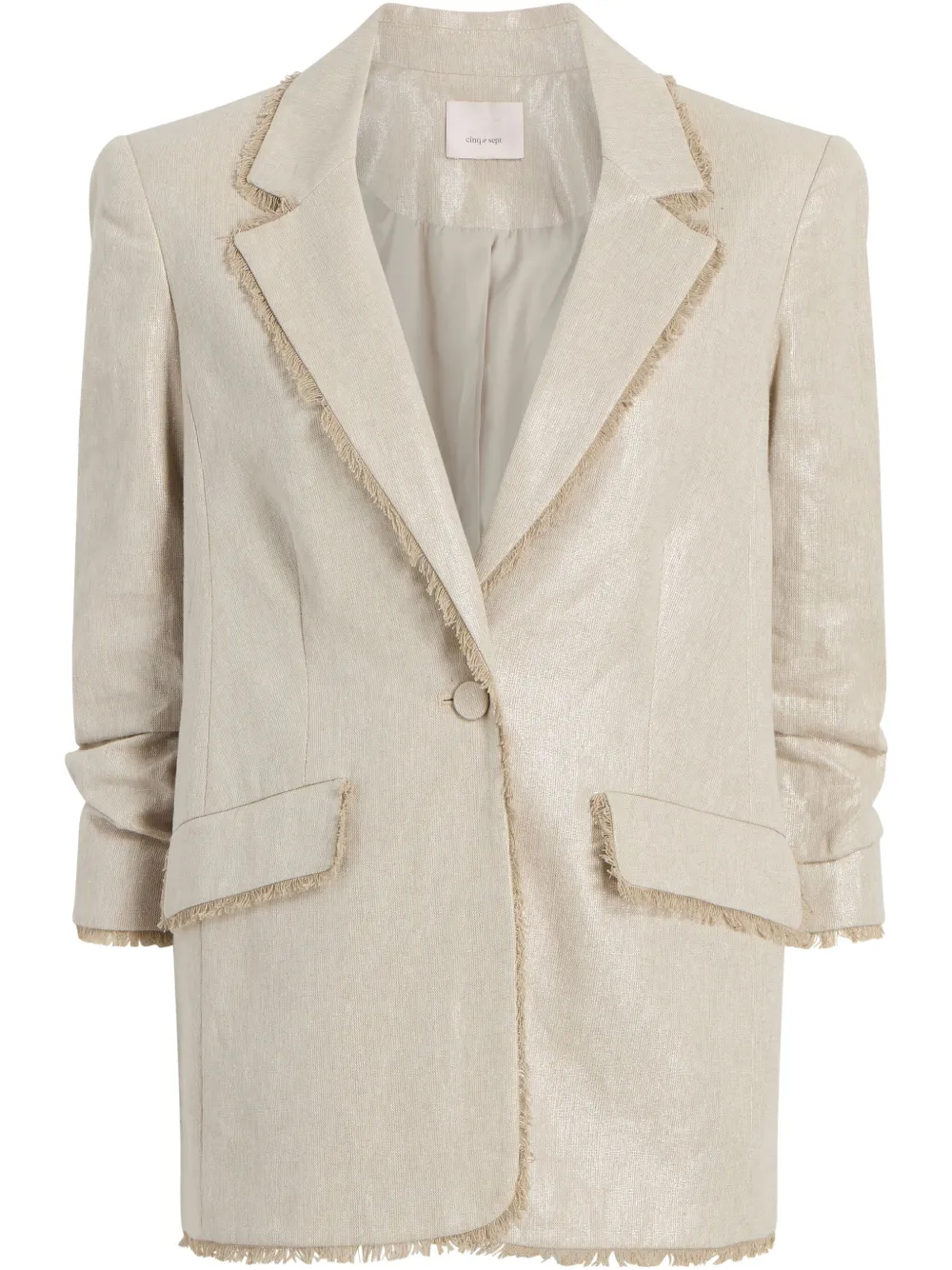 Блейзер с бахромой Cinq A Sept, нейтральный
Блейзер с бахромой Cinq A Sept, нейтральный