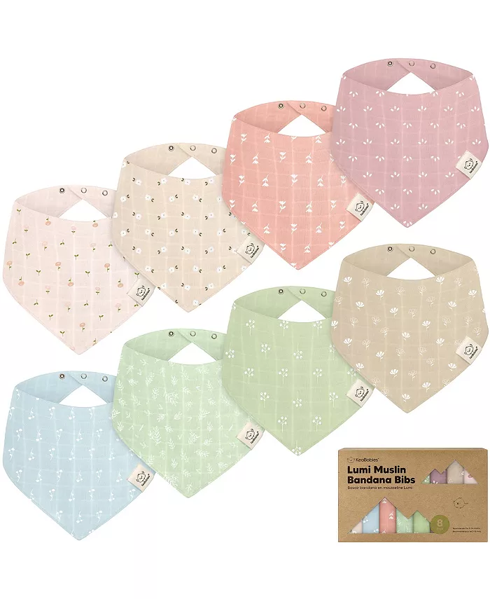 8pk Lumi Muslin Baby Bibs, бандана-слюнявчики для мальчиков и девочек, муслиновые слюнявчики для новорожденных и малышей Keababies, синий
8pk Lumi Muslin Baby Bibs, бандана-слюнявчики для мальчиков и девочек, муслиновые слюнявчики для новорожденных и малышей Keababies, синий