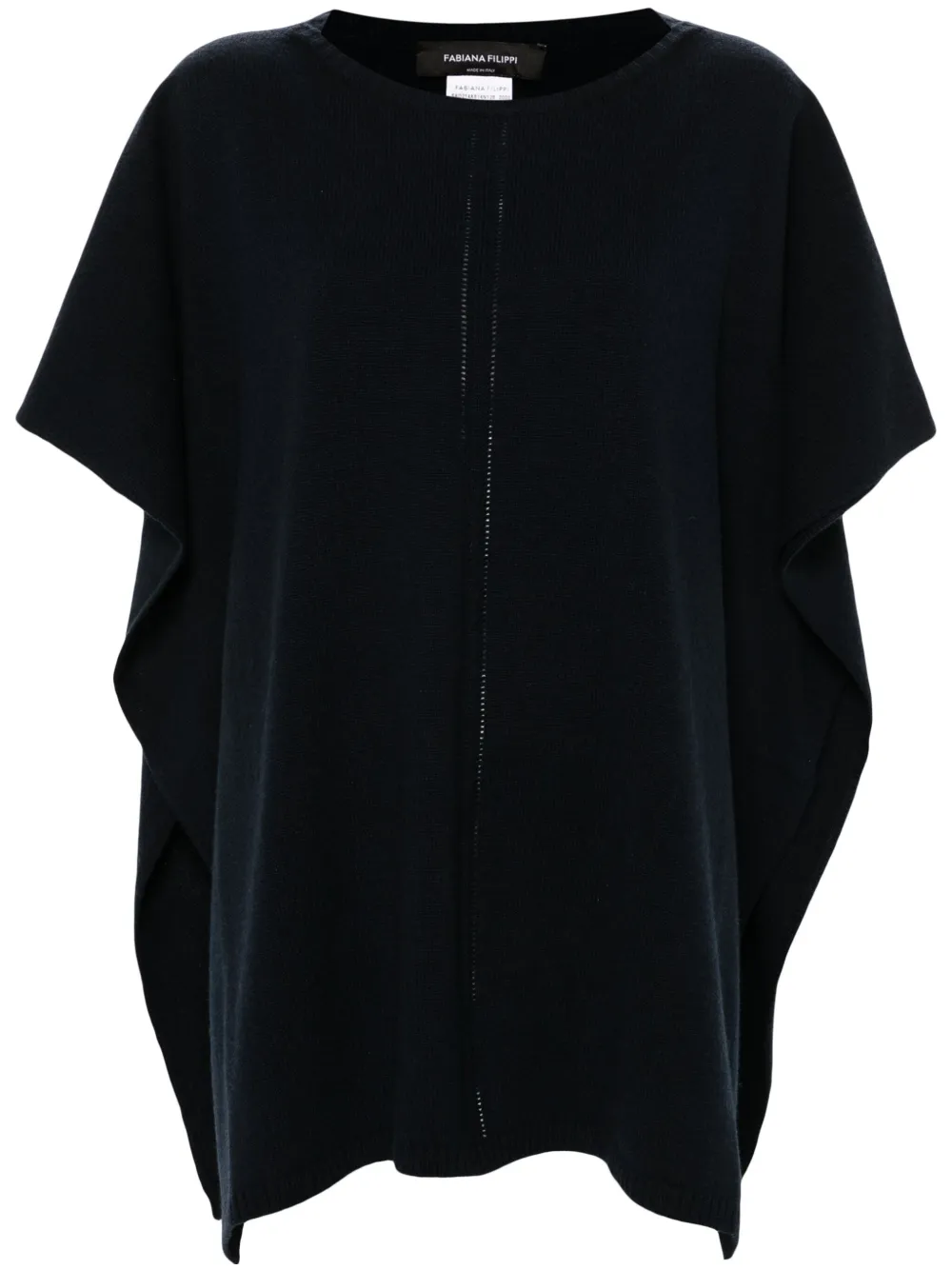 Пончо ажурной вязки Fabiana Filippi, синий
Пончо ажурной вязки Fabiana Filippi, синий