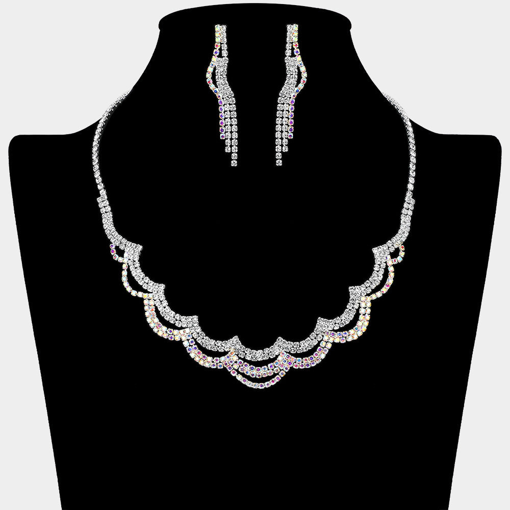 Многослойное ожерелье с гребешками, украшенное стразами Fashnzfab, Ab, Silver
Многослойное ожерелье с гребешками, украшенное стразами Fashnzfab, Ab, Silver