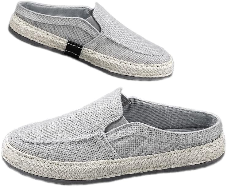 Мужские лоферы из льняного холста, удобные сабо с закрытым носком, дышащие, легко надеваются, нескользящие повседневные тапочки Boxpopla, серый
Мужские лоферы из льняного холста, удобные сабо с закрытым носком, дышащие, легко надеваются, нескользящие повседневные тапочки Boxpopla, серый