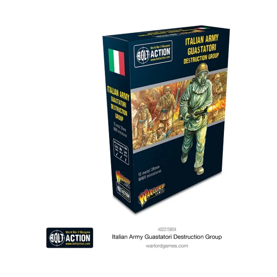 Группа уничтожения Гуастатори итальянской армии, Bolt Action - Italian - Italian Army (28mm)
Группа уничтожения Гуастатори итальянской армии, Bolt Action - Italian - Italian Army (28mm)