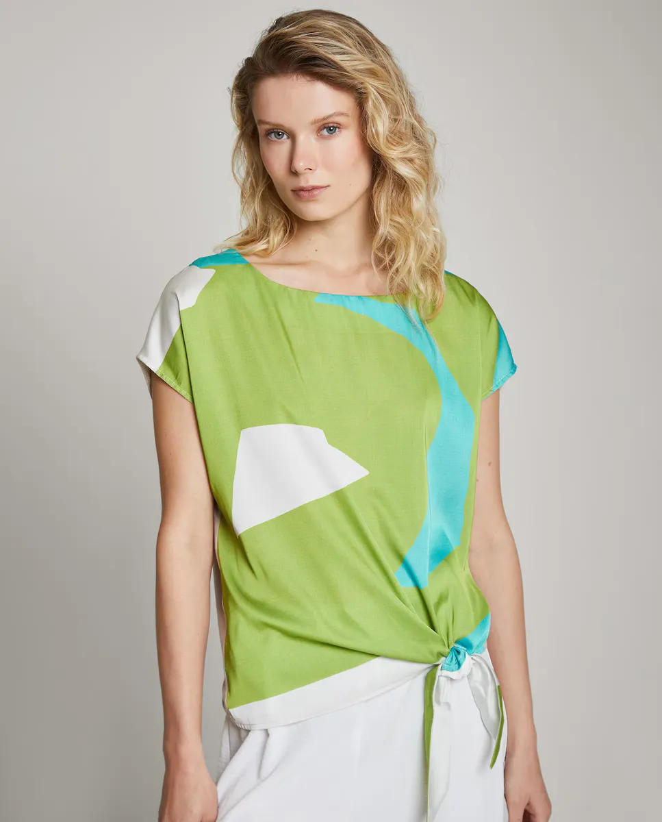 Женская футболка с принтом и бантом сбоку Trucco, мультиколор
Женская футболка с принтом и бантом сбоку Trucco, мультиколор