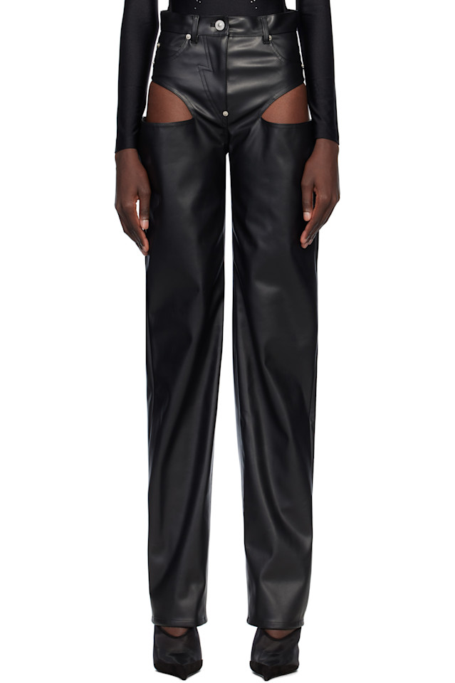 Брюки из искусственной кожи с боковыми вырезами Pushbutton, черный
Брюки из искусственной кожи с боковыми вырезами Pushbutton, черный