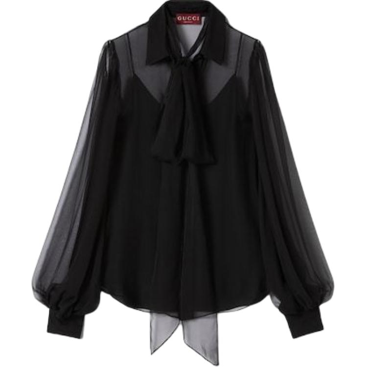 Шифоновая рубашка GUCCI, черный
Шифоновая рубашка GUCCI, черный