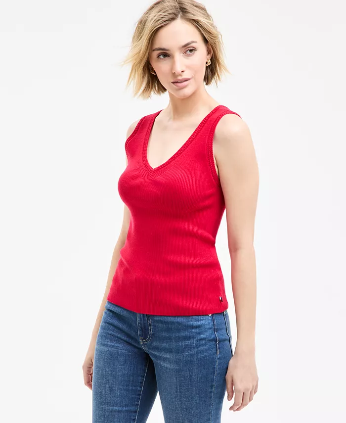 Женский топ-свитер с кружевной отделкой Tommy Hilfiger, синий
Женский топ-свитер с кружевной отделкой Tommy Hilfiger, синий