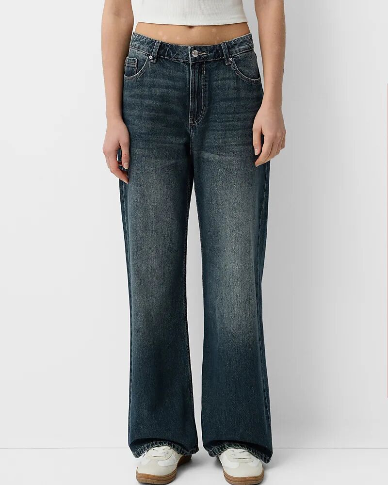 Зеленые мешковатые джинсы Bershka 
Зеленые мешковатые джинсы Bershka