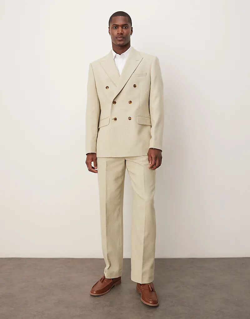 Двубортный пиджак ASOS DESIGN из шерстяной смеси светло-зеленого цвета 
Двубортный пиджак ASOS DESIGN из шерстяной смеси светло-зеленого цвета