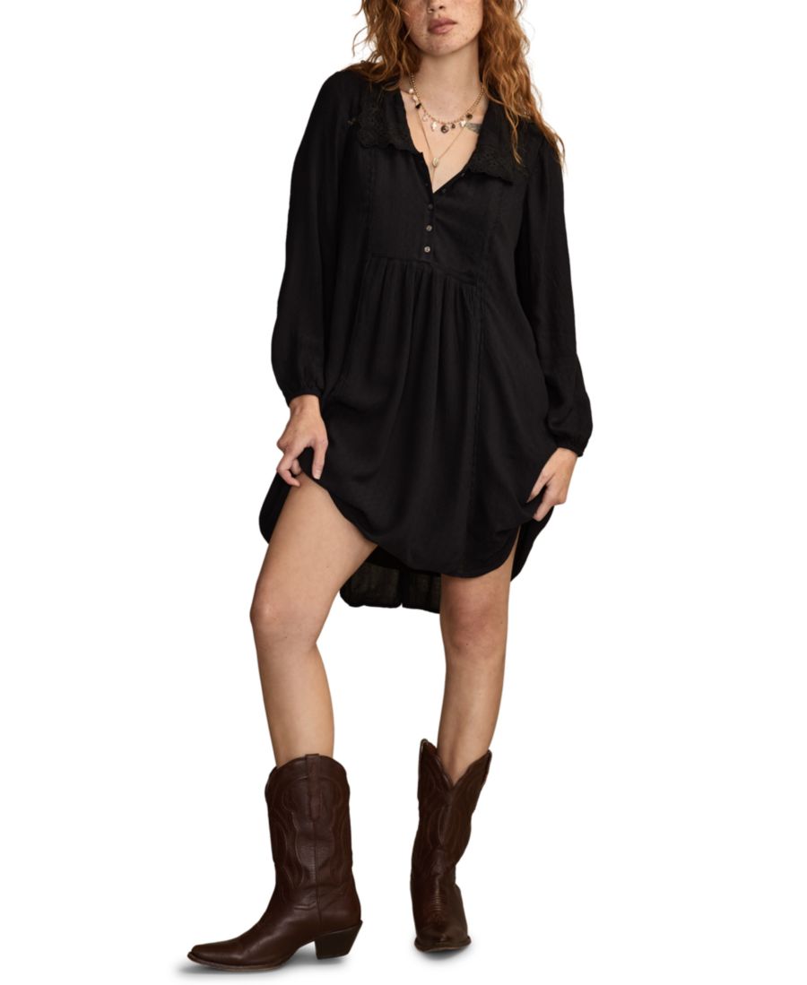 Женское мини-платье с воротником "Питер Пэн" Lucky Brand, Caviar
Женское мини-платье с воротником "Питер Пэн" Lucky Brand, Caviar