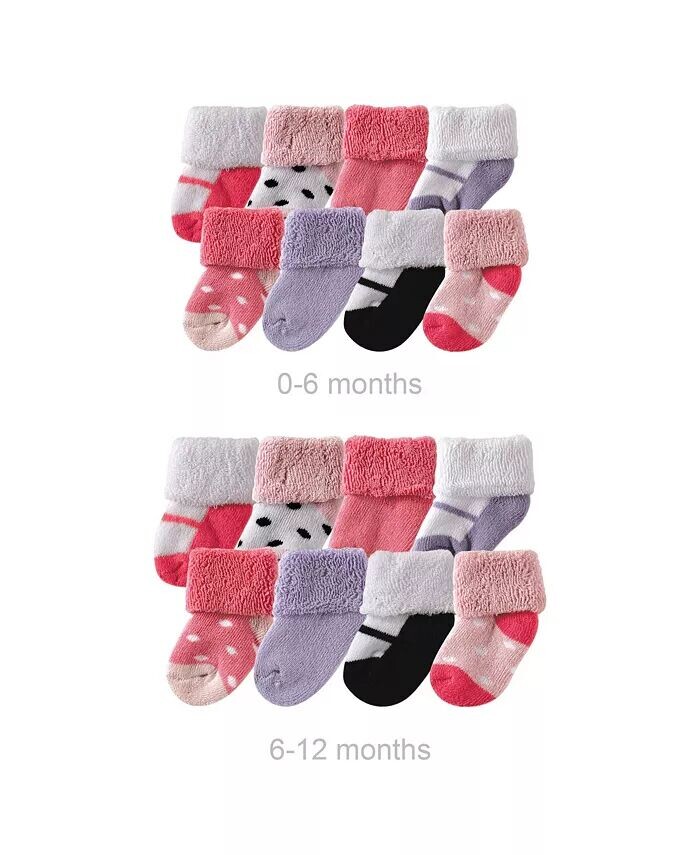 Хлопковые махровые носки Baby Girls Grow with Me, розово-черные, 0–6 и 6–12 месяцев Luvable Friends, розовый
Хлопковые махровые носки Baby Girls Grow with Me, розово-черные, 0–6 и 6–12 месяцев Luvable Friends, розовый