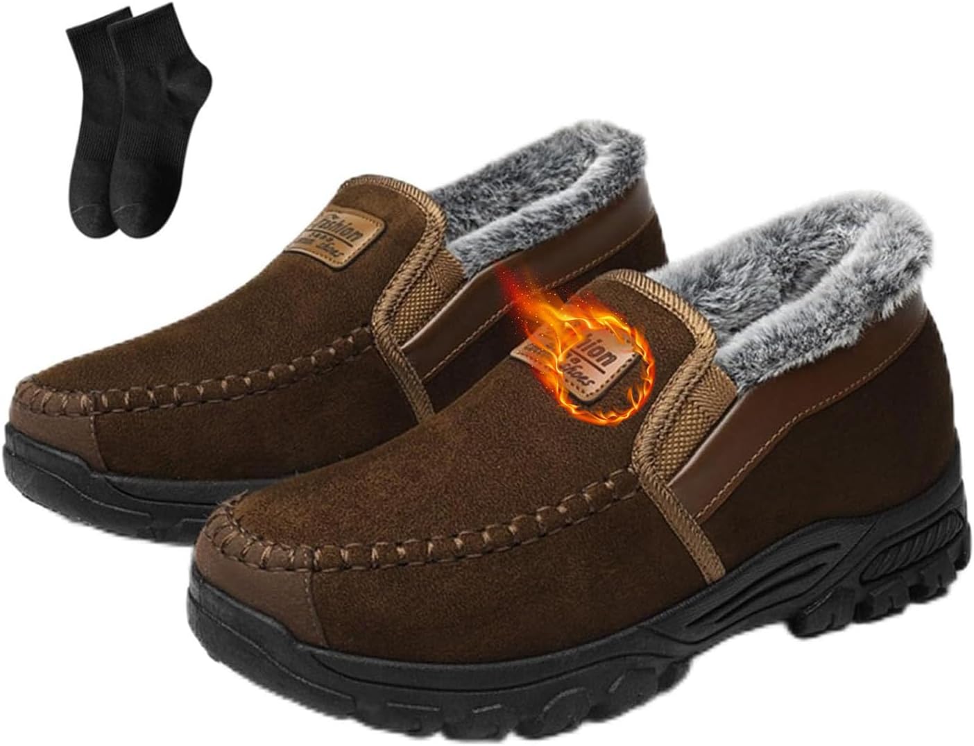 Мужские зимние ботинки без шнурков с подкладкой из меха и хлопка, утепленные флисом, теплые, противоскользящие, для прогулок на улице, мокасины, лоферы Noworfewer, хаки
Мужские зимние ботинки без шнурков с подкладкой из меха и хлопка, утепленные флисом, теплые, противоскользящие, для прогулок на улице, мокасины, лоферы Noworfewer, хаки