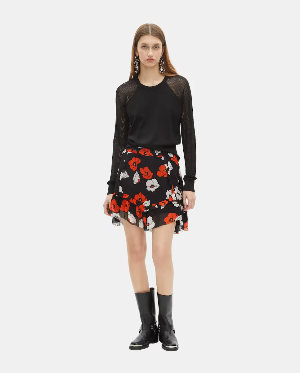 Короткая юбка с цветочным принтом The Kooples, черный
Короткая юбка с цветочным принтом The Kooples, черный