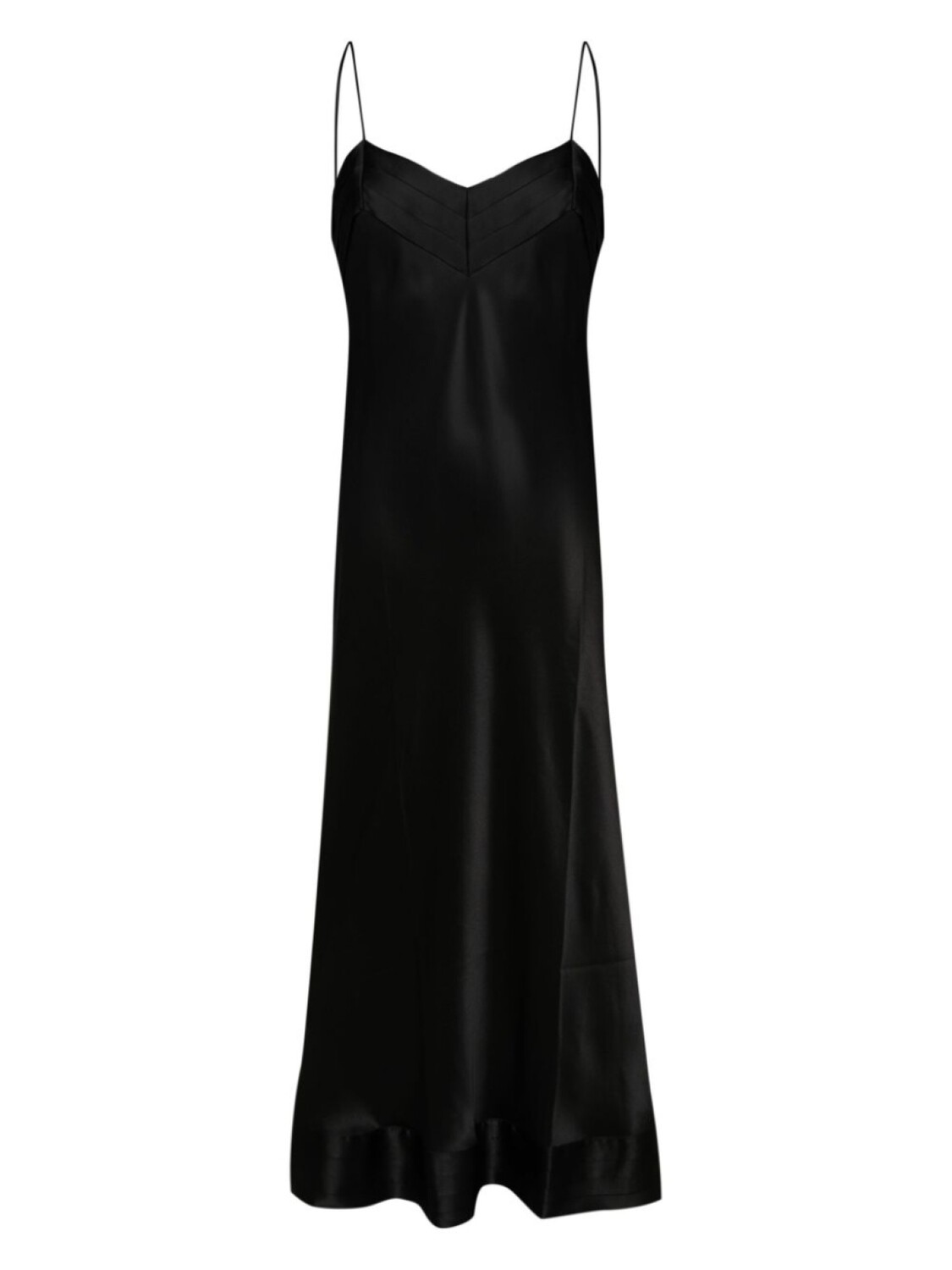 Шелковое платье макси с V-образным вырезом Carine Gilson, черный
Шелковое платье макси с V-образным вырезом Carine Gilson, черный