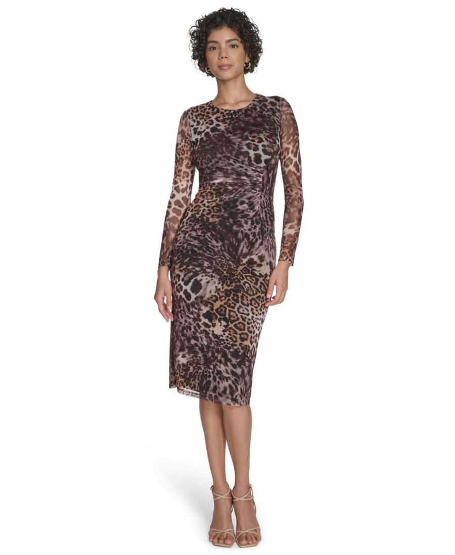 Укороченное миди-платье с присборенными манжетами и вырезом-лодочкой, с боковыми сборками Jessica Howard, Khaki Multi
Укороченное миди-платье с присборенными манжетами и вырезом-лодочкой, с боковыми сборками Jessica Howard, Khaki Multi