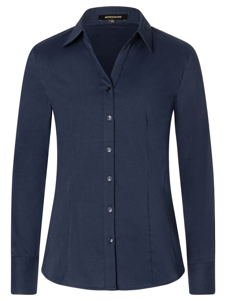 Эластичная блузка Billa темно-синего цвета More & More
Эластичная блузка Billa темно-синего цвета More & More