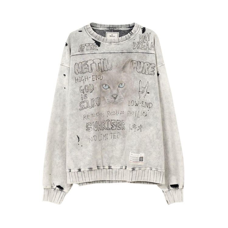 Пуловер Maison Mihara Yasuhiro Bleached Pullover Grey, серый 
Пуловер Maison Mihara Yasuhiro Bleached Pullover Grey, серый