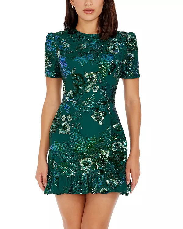 Мини-Платье Brittany с цветочным принтом и пайетками Dress The Population, зеленый
Мини-Платье Brittany с цветочным принтом и пайетками Dress The Population, зеленый