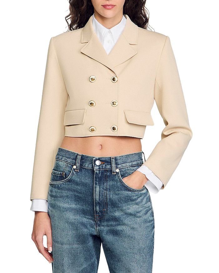 Короткая жакет на пуговицах Sandro, коричневый/бежевый
Короткая жакет на пуговицах Sandro, коричневый/бежевый