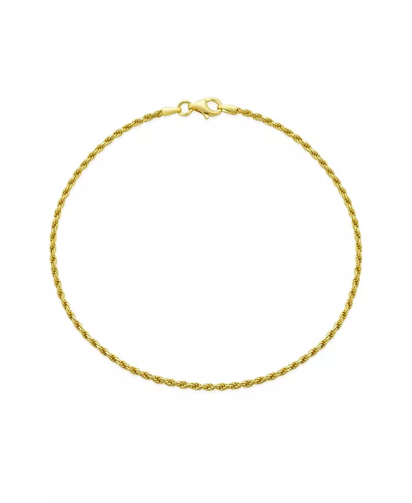 Прочный браслет на лодыжку из веревочной цепи, покрытый желтым золотом, серебро 925 пробы Bling Jewelry, gold
Прочный браслет на лодыжку из веревочной цепи, покрытый желтым золотом, серебро 925 пробы Bling Jewelry, gold