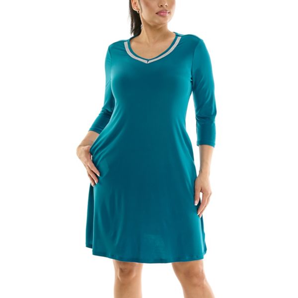 Женское платье с отделкой из ожерелья и карманами Nina Leonard, цвет crystal teal
Женское платье с отделкой из ожерелья и карманами Nina Leonard, цвет crystal teal