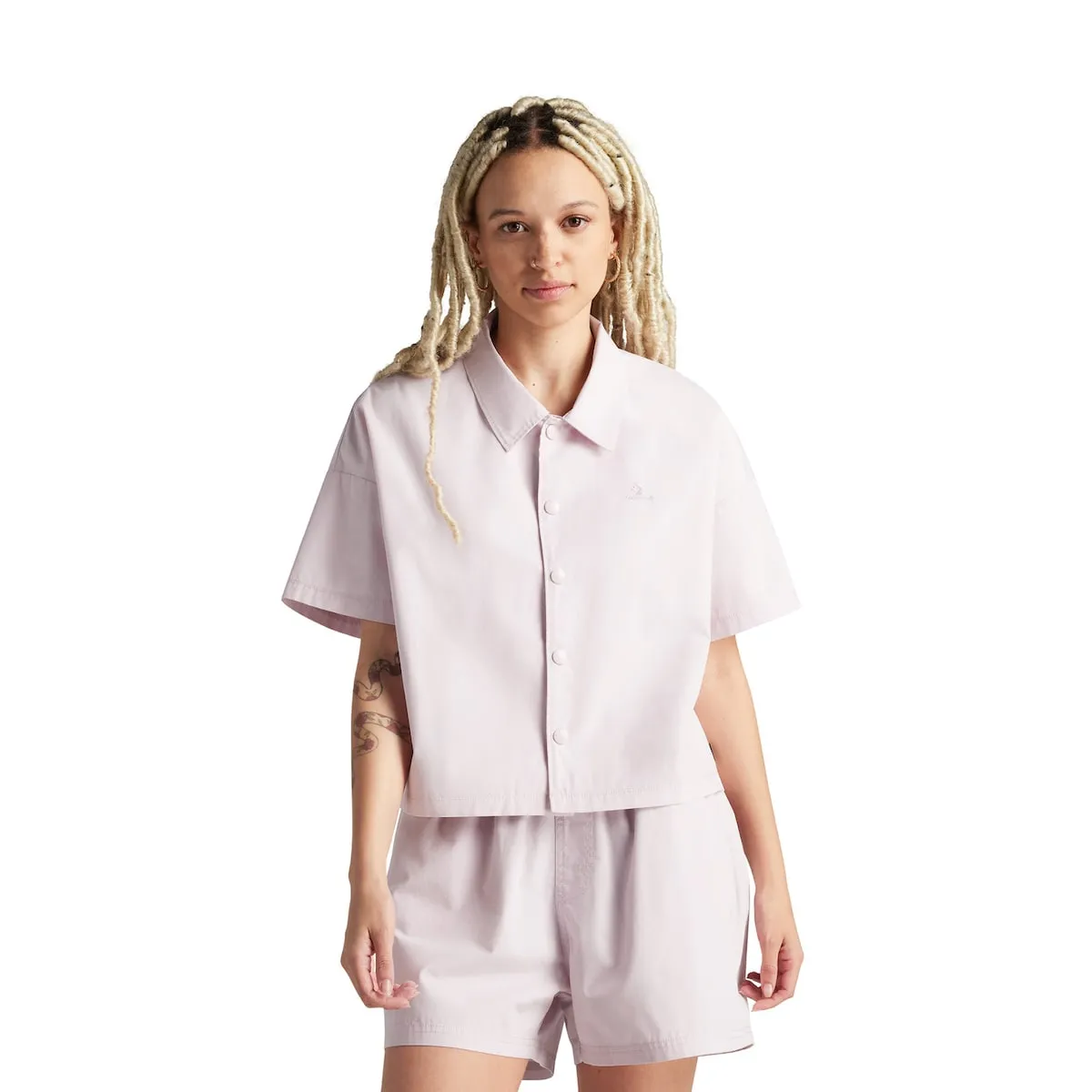 Женская рубашка на пуговицах с коротким рукавом Converse, светло-розовый
Женская рубашка на пуговицах с коротким рукавом Converse, светло-розовый