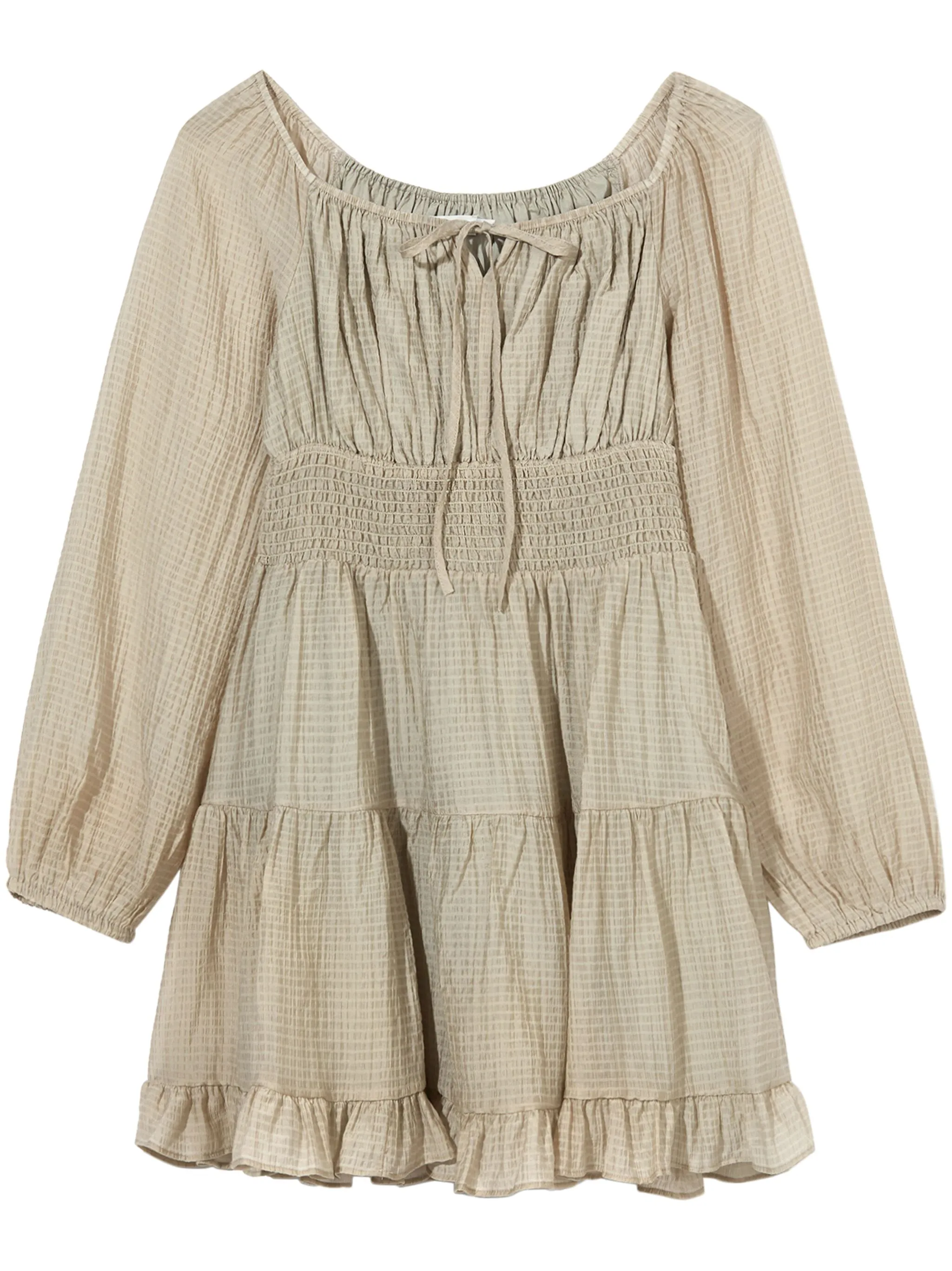 Платье мини с объемными рукавами B+Ab, бежевый
Платье мини с объемными рукавами B+Ab, бежевый