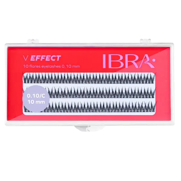 Пучки ресниц 10 мм, 120 шт./1 упаковка. Ibra Makeup V effect
Пучки ресниц 10 мм, 120 шт./1 упаковка. Ibra Makeup V effect