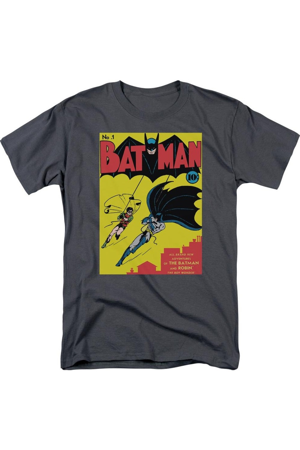 Футболка Batman First с коротким рукавом для взрослых Gildan, цвет charcoal 
Футболка Batman First с коротким рукавом для взрослых Gildan, цвет charcoal