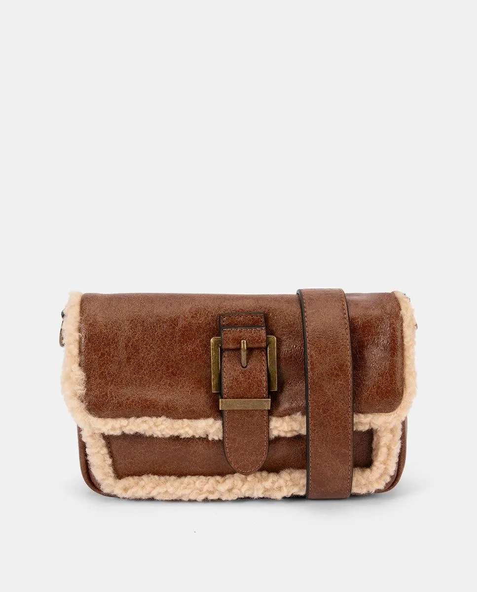 Сумка через плечо с деталями из овчины Pepe Moll, коричневый
Сумка через плечо с деталями из овчины Pepe Moll, коричневый