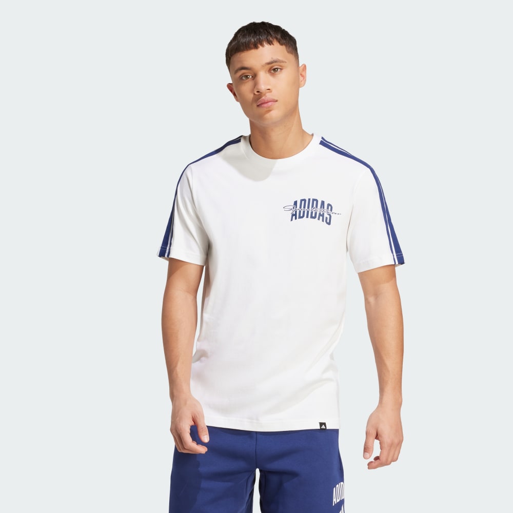 Футболка Adidas Collegiate Script Graphic Tee, белый 
Футболка Adidas Collegiate Script Graphic Tee, белый