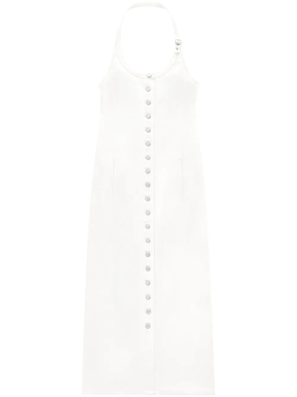 Джинсовое платье с вырезом халтер Courrèges, белый
Джинсовое платье с вырезом халтер Courrèges, белый