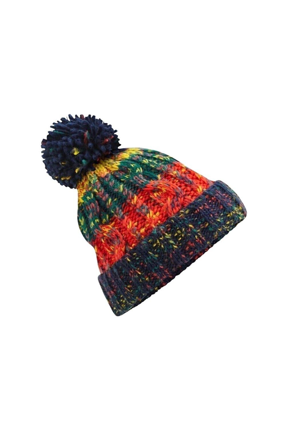 Вязаная шапка-бини с помпоном и штопором Beechfield, мультиколор
Вязаная шапка-бини с помпоном и штопором Beechfield, мультиколор