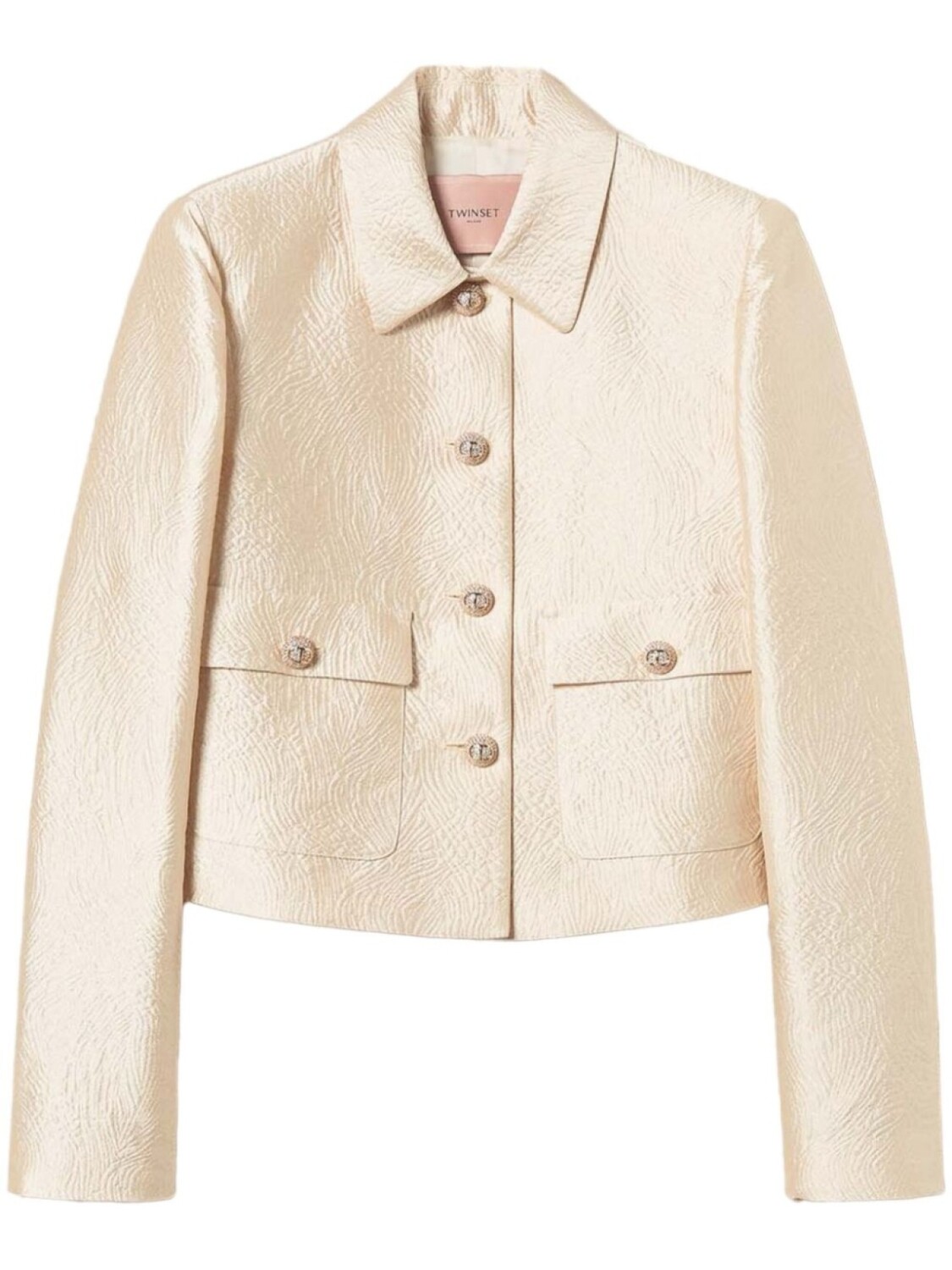 Укороченный жаккардовый жакет TWINSET, нейтральный цвет
Укороченный жаккардовый жакет TWINSET, нейтральный цвет