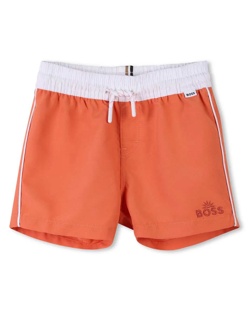 Купальник для мальчика в однотонном оранжевом цвете BOSS Kidswear, коралловый
Купальник для мальчика в однотонном оранжевом цвете BOSS Kidswear, коралловый