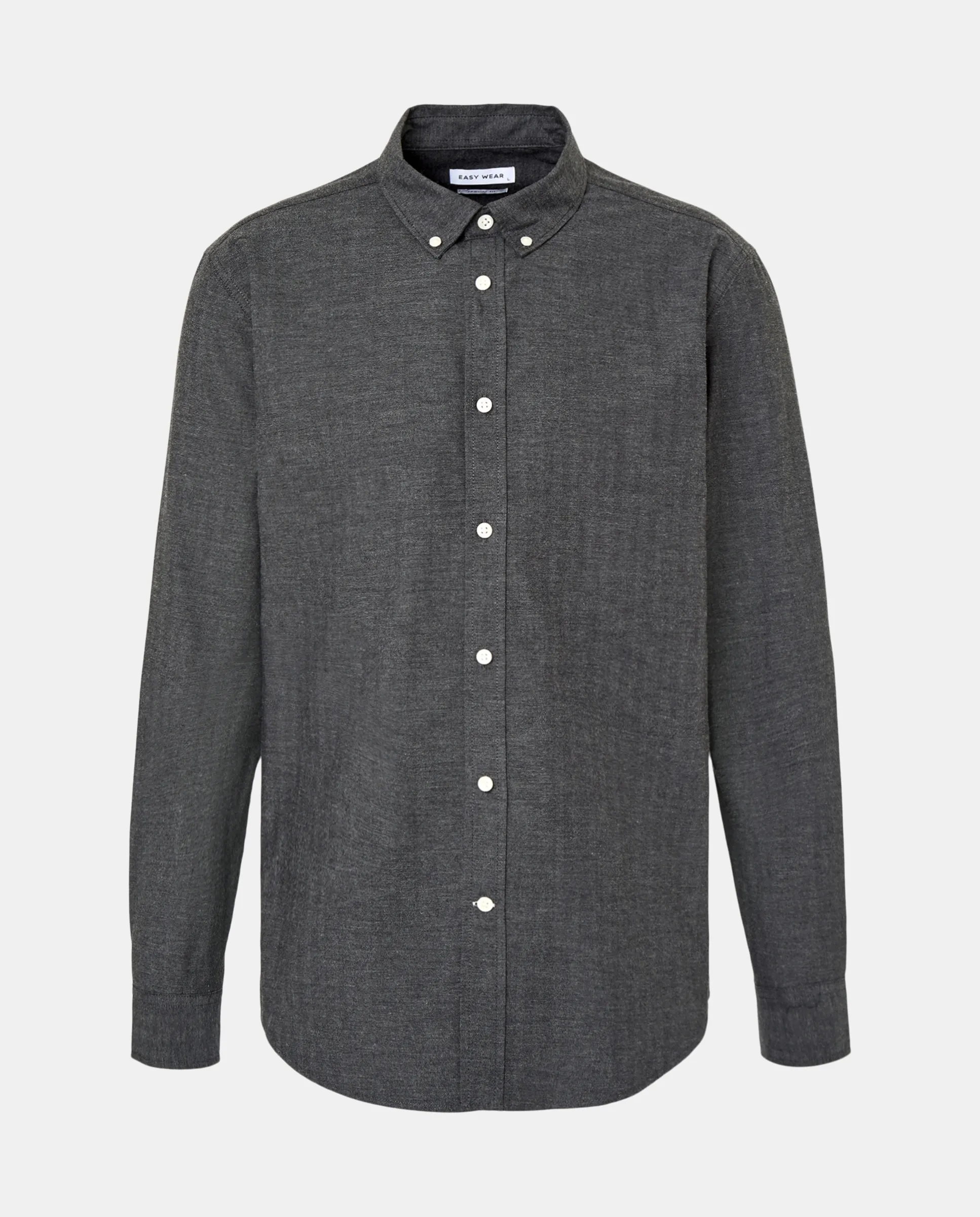 Мужская однотонная рубашка с длинным рукавом Easy Wear, антрацитовый
Мужская однотонная рубашка с длинным рукавом Easy Wear, антрацитовый