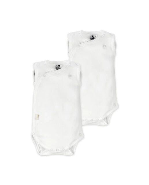 Комплект из 2 белых хлопковых детских боди без рукавов Cambrass, белый
Комплект из 2 белых хлопковых детских боди без рукавов Cambrass, белый