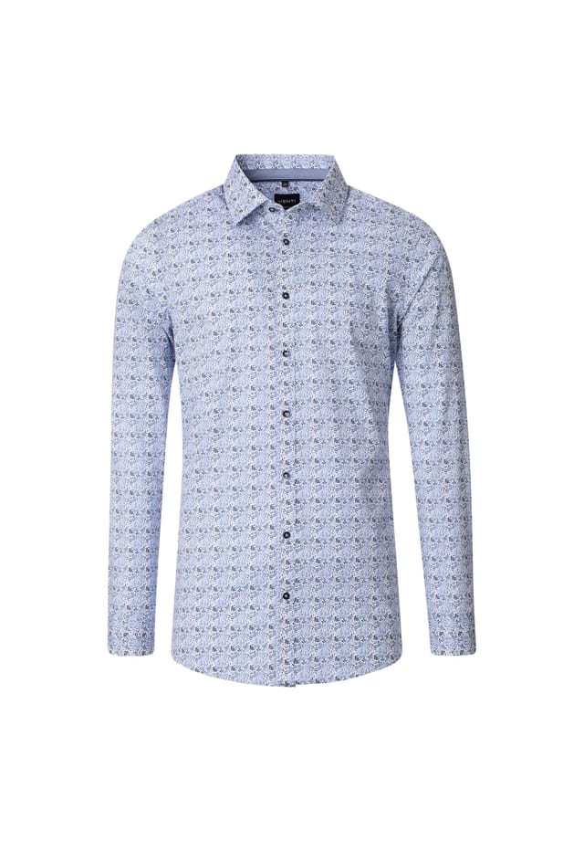 Рубашка с принтом в деловом стиле облегающая фигуру Venti, синий
Рубашка с принтом в деловом стиле облегающая фигуру Venti, синий