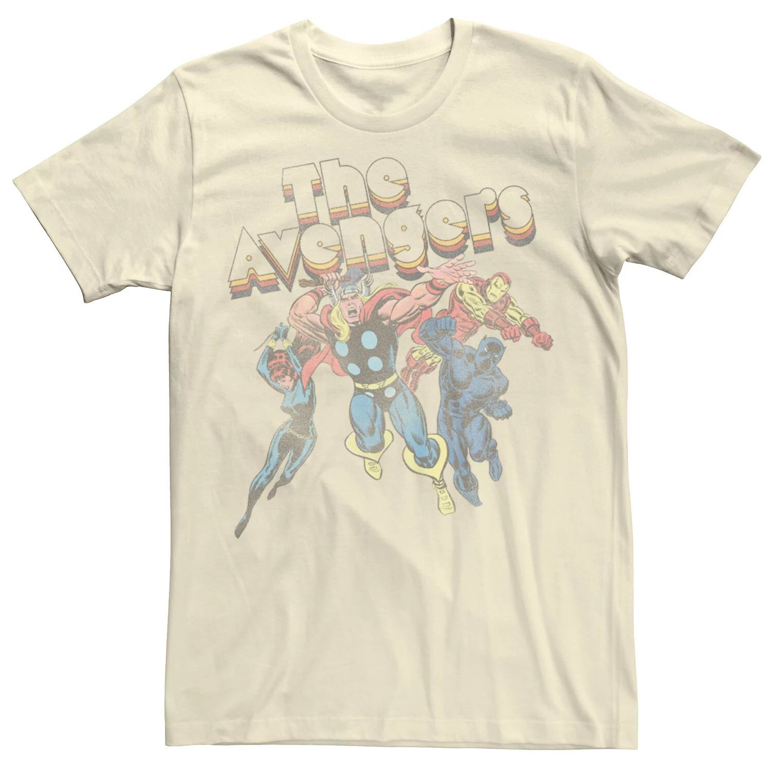Мужская футболка в стиле ретро с изображением Мстителей Marvel, групповая съемка Licensed Character
Мужская футболка в стиле ретро с изображением Мстителей Marvel, групповая съемка Licensed Character