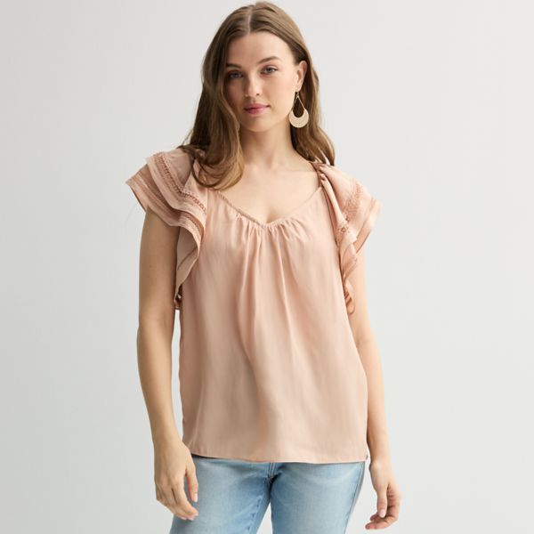 Женская блузка с гофрированными рукавами из ткани с струящейся тканью Chelsea & Theodore, цвет light pink
Женская блузка с гофрированными рукавами из ткани с струящейся тканью Chelsea & Theodore, цвет light pink