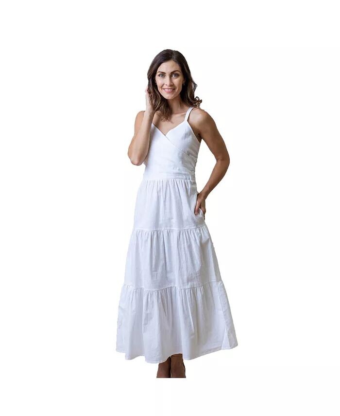 Женское многоярусное платье-халат Hope & Henry, белый
Женское многоярусное платье-халат Hope & Henry, белый