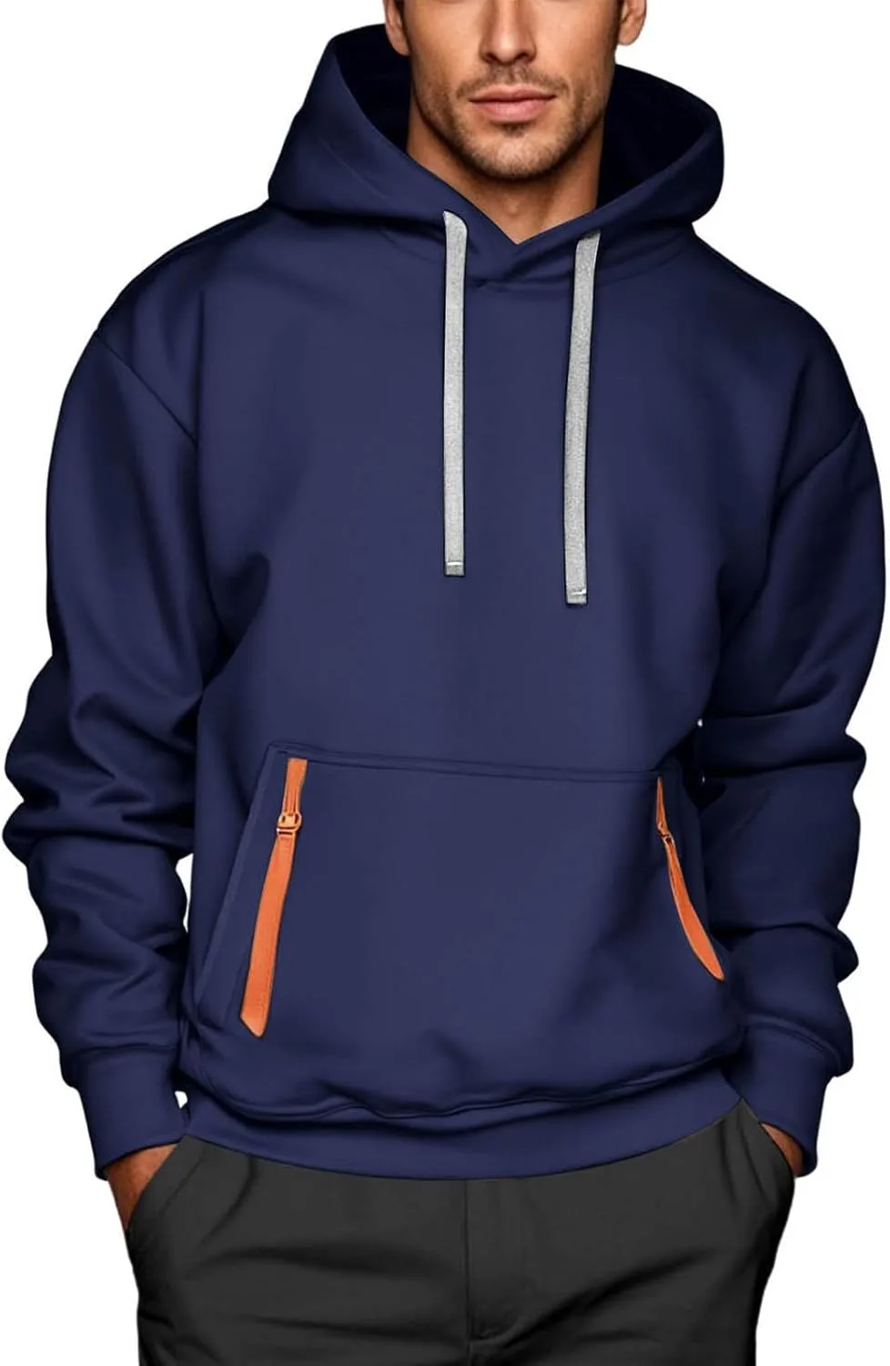 Толстовка с капюшоном для мужчин, длинный рукав, свободный крой, с карманами Ssuyeuri
Толстовка с капюшоном для мужчин, длинный рукав, свободный крой, с карманами Ssuyeuri