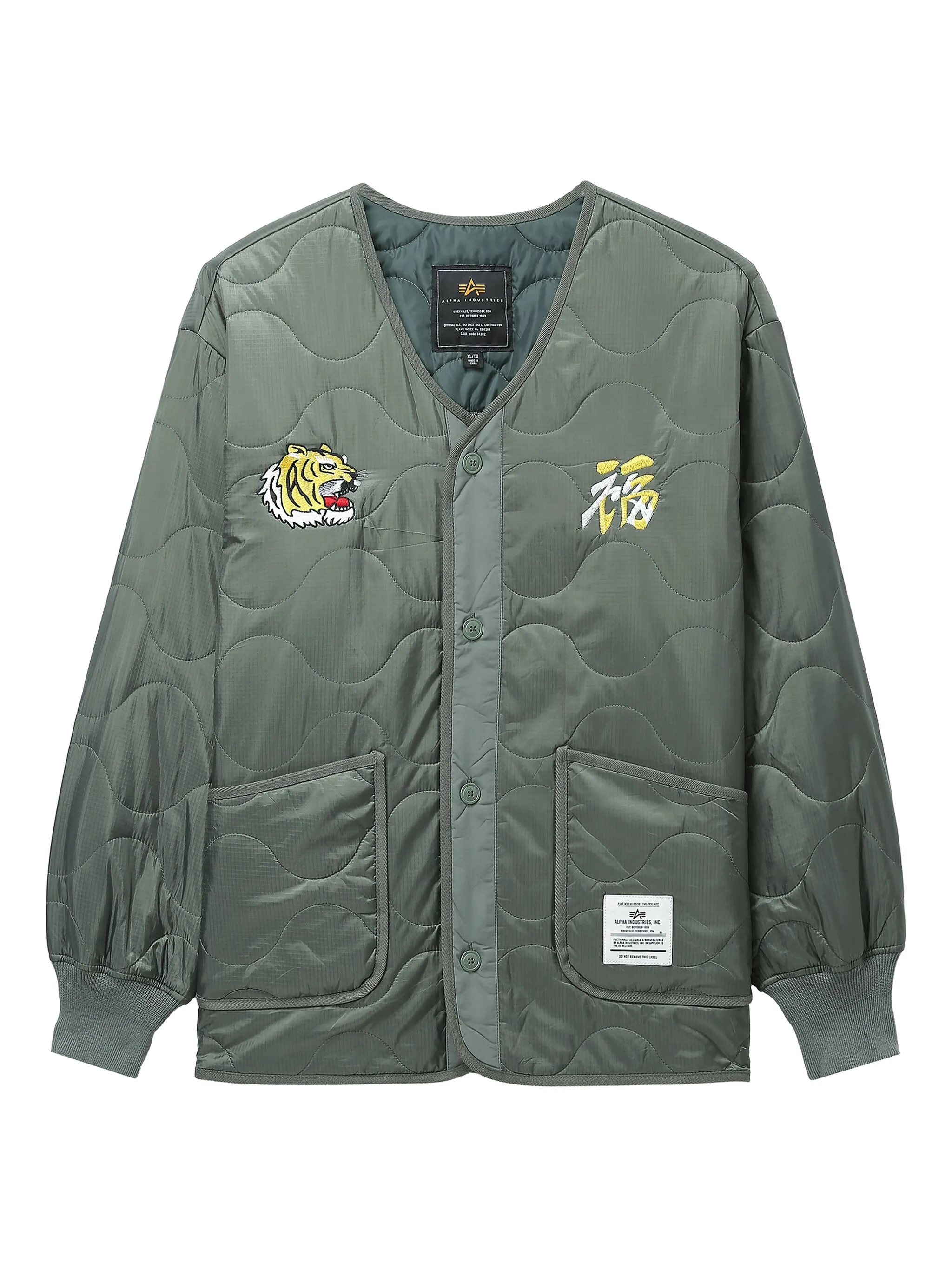 Стеганая куртка с вышивкой Alpha Industries, зеленый
Стеганая куртка с вышивкой Alpha Industries, зеленый