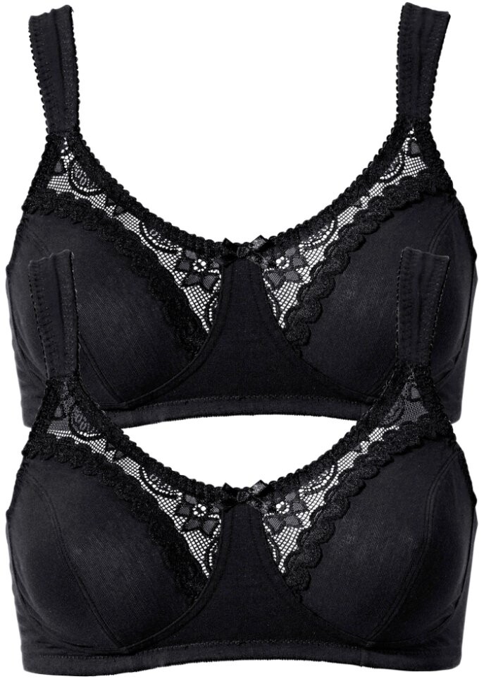 Бюстгальтер без косточек из натурального хлопка (2 шт в упаковке) Bpc Bonprix Collection, черный
Бюстгальтер без косточек из натурального хлопка (2 шт в упаковке) Bpc Bonprix Collection, черный