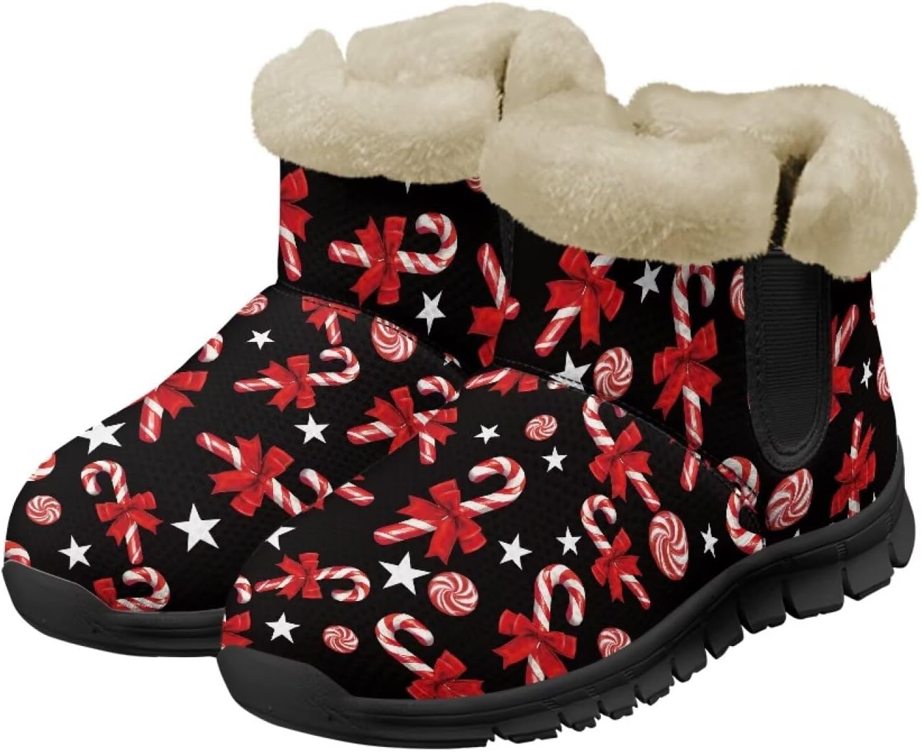 Зимние ботинки Noprint для женщин и мужчин, снегоступы с меховой подкладкой, зимние туфли на липучке, ботильоны для прогулок на улице Noprintge, Bow Candy Cane
Зимние ботинки Noprint для женщин и мужчин, снегоступы с меховой подкладкой, зимние туфли на липучке, ботильоны для прогулок на улице Noprintge, Bow Candy Cane