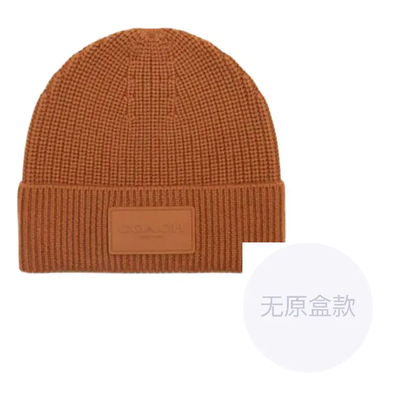 COACH Шерстяная унисекс-бини коричневая, Brown 
COACH Шерстяная унисекс-бини коричневая, Brown