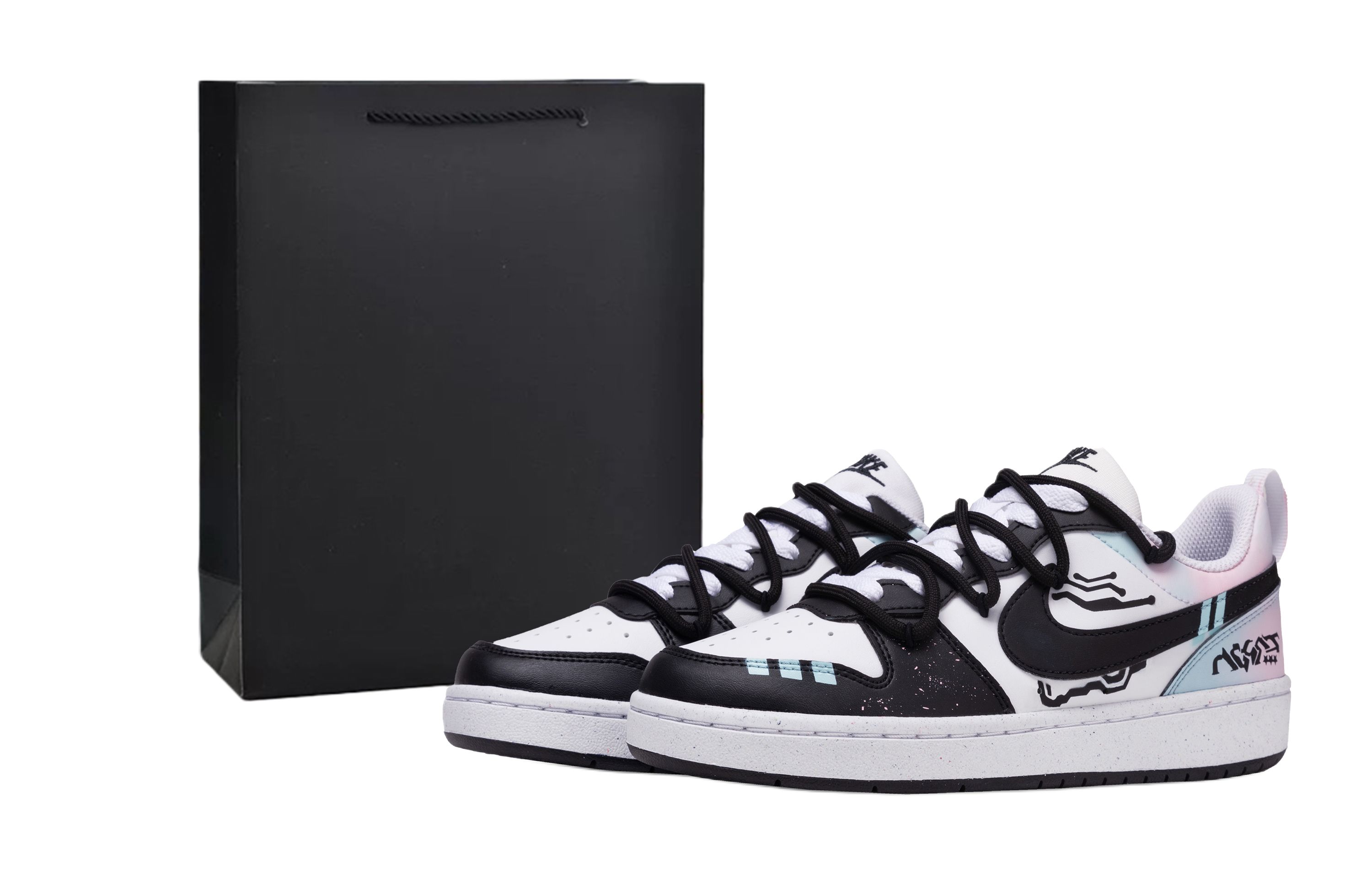 Низкие противоскользящие кроссовки для скейтбординга Court Borough LOW RECRAFT для детей и подростков Nike, черный/белый/розовый
Низкие противоскользящие кроссовки для скейтбординга Court Borough LOW RECRAFT для детей и подростков Nike, черный/белый/розовый