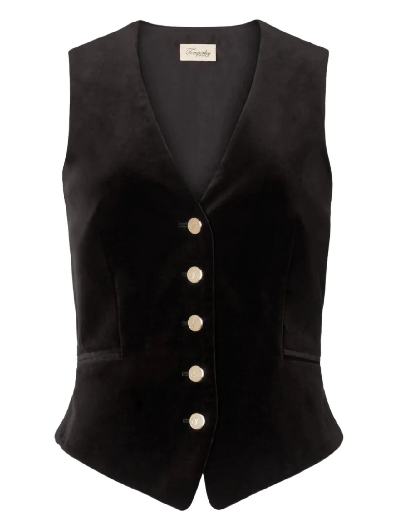 Бархатный жилет Temperley London, черный
Бархатный жилет Temperley London, черный